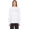 PALM ANGELS PALM ANGELS WHITE LONG SLEEVE PALM AIRLINES T-SHIRT