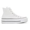 Converse White Chuck Taylor All Star Lift Platform High Sneakers In White Black