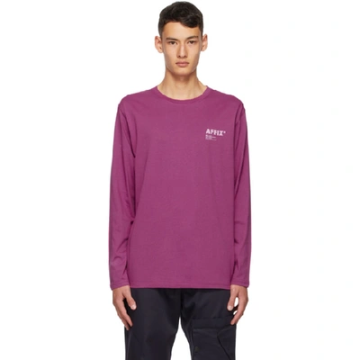 Affix Purple Standardized Logo Long Sleeve T-shirt In Acid Purple