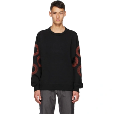 Affix Oversized Printed Merino Wool-blend Sweater In Black