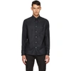 DUNHILL DUNHILL BLACK WOOL FLANNEL SHIRT