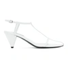 JIL SANDER WHITE POINTY TOE HEELED SANDALS