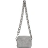 KARA SILVER CRYSTAL MESH CAMERA BAG