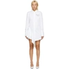 OFF-WHITE OFF-WHITE WHITE ASYMMETRICAL LOGO DRESS