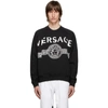 VERSACE BLACK VINTAGE MEDUSA COLLEGE SWEATSHIRT