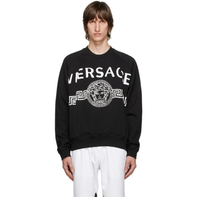 Versace Black Vintage Medusa College Sweatshirt