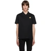 Versace Medusa Embroidered Cotton Polo Shirt In Nerooro
