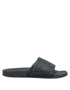 Emporio Armani Slides And Slippers In Steel Grey