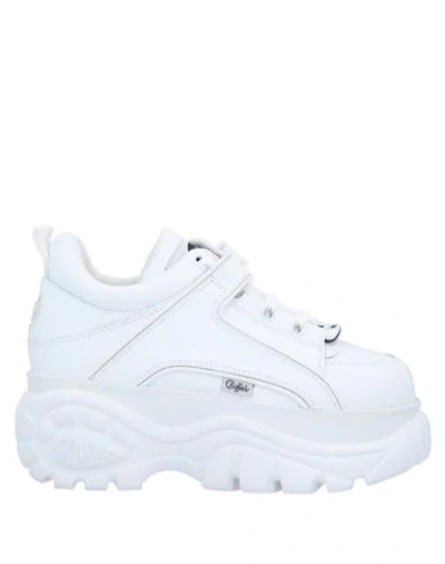 Buffalo London Platform Sneakers In White Leather