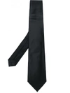 Emporio Armani Mens Black Classic Slim-blade Silk-satin Tie In Black