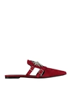 Roger Vivier Woman Mules & Clogs Burgundy Size 7 Soft Leather In Red