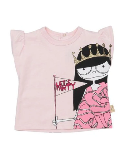 Little Marc Jacobs Babies' T-shirts In Light Pink