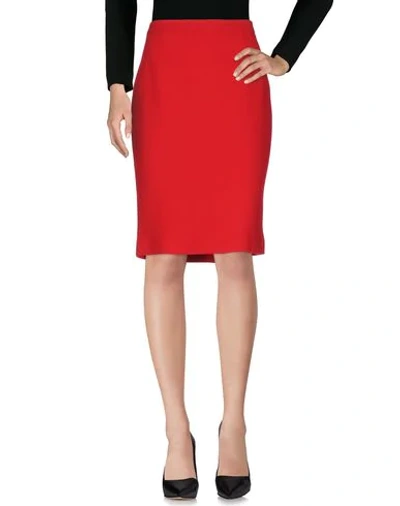 Boutique Moschino Knee Length Skirt In Red