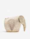 LOEWE ELEPHANT CRYSTAL-EMBELLISHED SUEDE CROSS-BODY BAG,R00121743