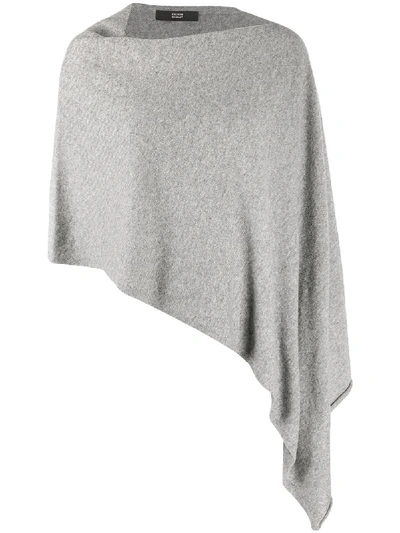 Steffen Schraut Asymmetric Cashmere Cape In Grey