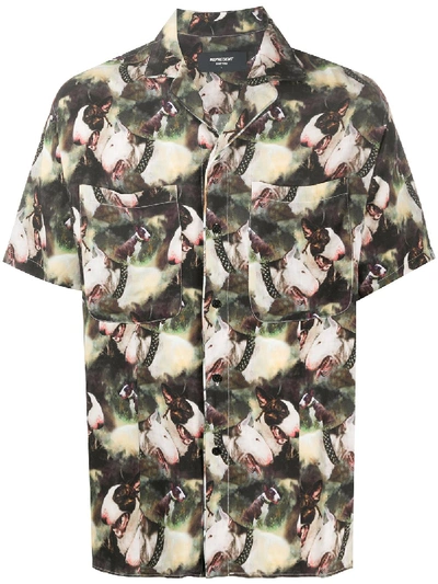 REPRESENT SHORT SLEEVE CAMOUFLAGE PRINT SHIRT