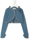 ABEL & LULA CROPPED COTTON-CASHMERE MIX CARDIGAN