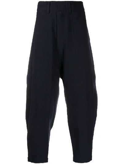 Issey Miyake Tapered Trousers In Blue