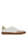 Saint Laurent White Perforated Low-top Sneakers In White