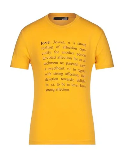 Love Moschino T-shirts In Yellow