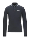 Ea7 Polo Shirts In Dark Blue