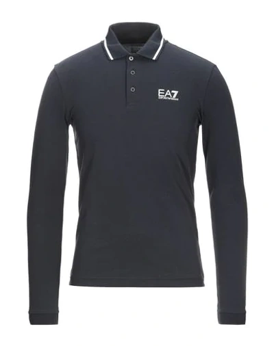 Ea7 Polo Shirts In Dark Blue
