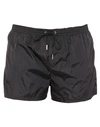 Dsquared2 Nylon Swim Trunks With Pvc Pochette - Atterley In Black