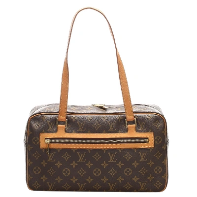 Pre-owned Louis Vuitton Monogram Canvas Cite Gm Shoulder Bags In Brown
