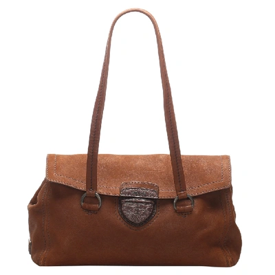 Pre-owned Prada Brown Leather Easy Shoulder Bag