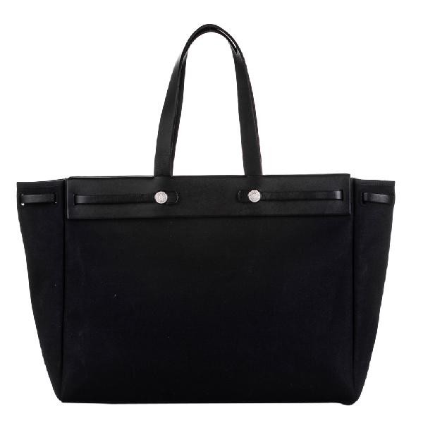 Pre-Owned Hermes Black Canvas Herbag Mm Shoulder Bag | ModeSens