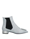 Moschino Ankle Boot In Silver