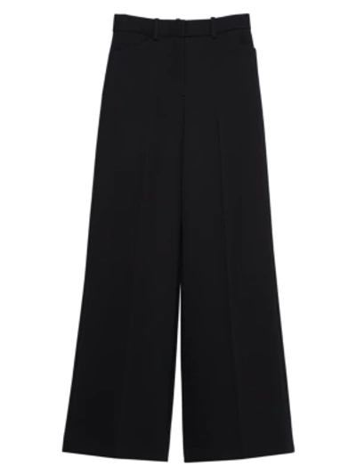 Theory Terena Wide-leg Trousers In Black