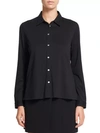 Theory Trapeze Button-front Shirt In Black