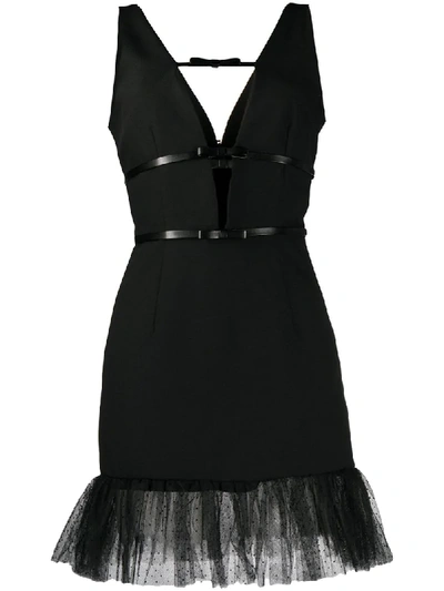 Brognano Bow Detail V-neck Dress In Black