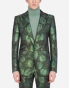 DOLCE & GABBANA JACQUARD SICILIA-FIT JACKET WITH FEATHER DESIGN