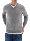 Brunello Cucinelli Cashmere V-neck Pullover Sweater In Medium Grey