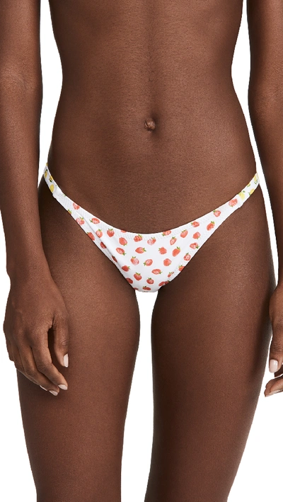 Caroline Constas Mykela Fruit Print Bikini Bottom In Multi