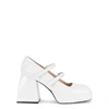 Nodaleto Bulla Babies Patent-leather Platform Mary Jane Pumps In White