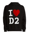DSQUARED2 I HEART D2 HOODIE,15818543