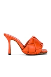 Bottega Veneta Puffy Intreccio Square-toe Mules In Paprika