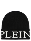 PHILIPP PLEIN PHILIPP PLEIN MEN'S BLACK CASHMERE HAT,MAC0569PKN002N02 UNI