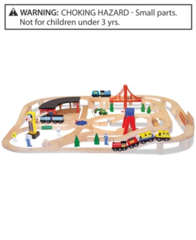 Melissa & Doug Kids'  Wooden Railway Set