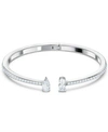 Swarovski Attract Mixed Crystal Cuff Bracelet In Silver Tone In Crystal