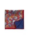 Saks Fifth Avenue Collection Wild Flower Silk Pocket Square In Red