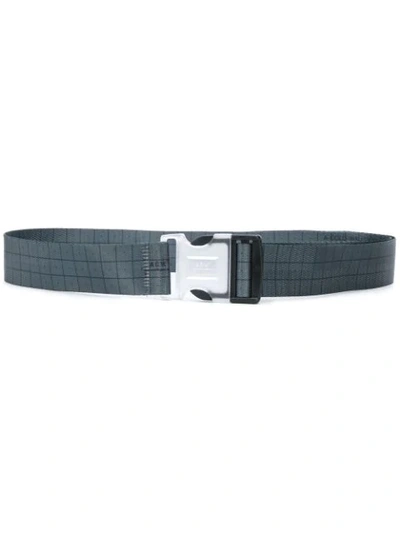 A-cold-wall* Grid-print Clip Buckle Belt In Black