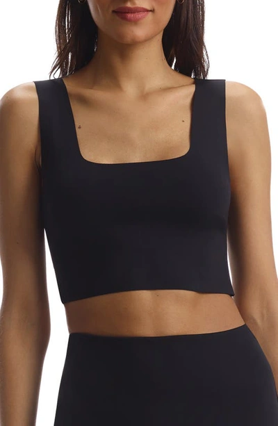 Commando Square Neck Neoprene Bralette In Black