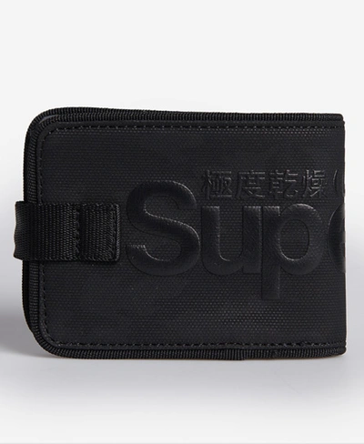 Superdry Camo Tarp Popper Wallet In Black