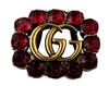GUCCI GUCCI CRYSTAL EMBELLISHED DOUBLE G RING