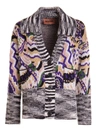 MISSONI INTARSIA WOOL BLEND CARDIGAN