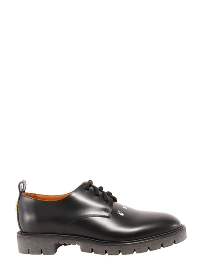 Off-white Men's Arrow Chunky Leather Derby Shoes In Black